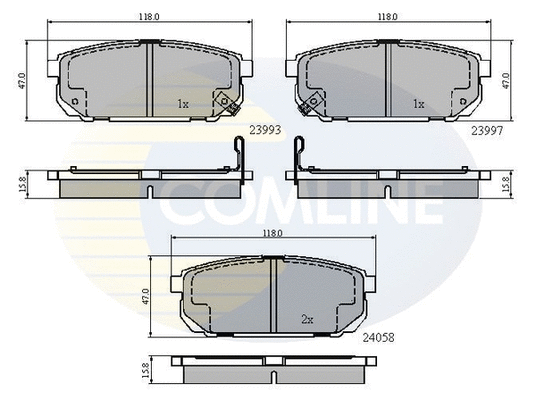 Brake Pad Set, disc brake (CBP31288)