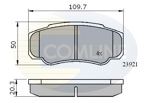 Brake Pad Set, disc brake (CBP01042)