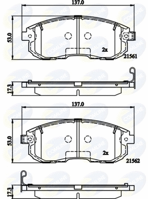 Brake Pad Set, disc brake (CBP32202)