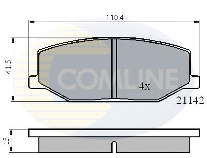 Brake Pad Set, disc brake (CBP0195)