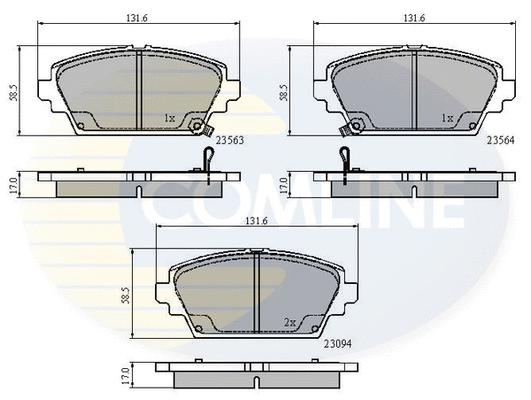 Brake Pad Set, disc brake (CBP3802)