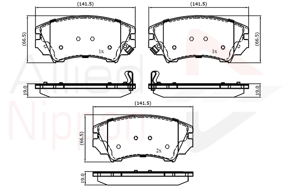 Brake Pad Set, disc brake (ADB31680)