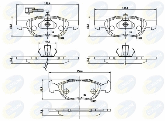 Brake Pad Set, disc brake (CBP1477)