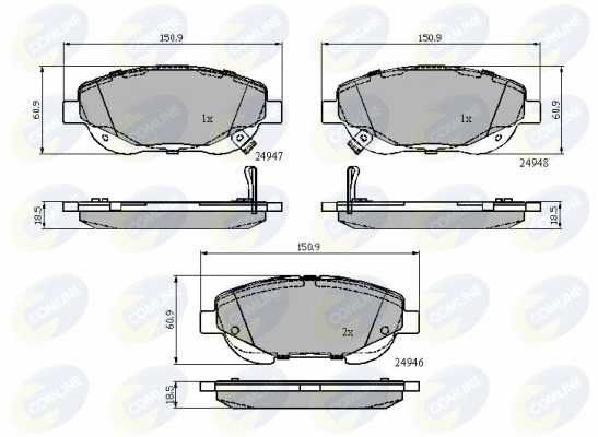 Brake Pad Set, disc brake (CBP32119)