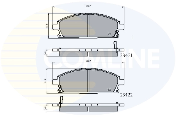 Brake Pad Set, disc brake (CBP3591)