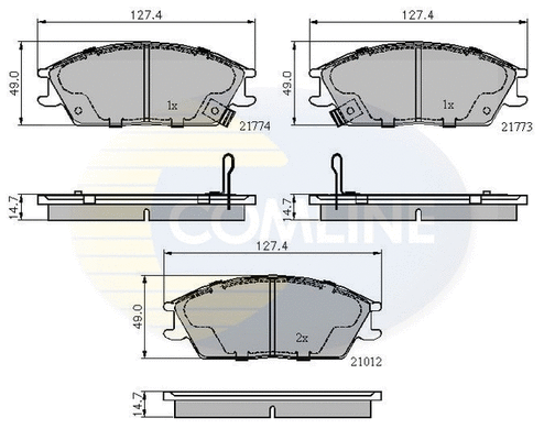 Brake Pad Set, disc brake (CBP3253)