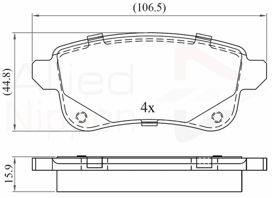Brake Pad Set, disc brake (ADB06124)