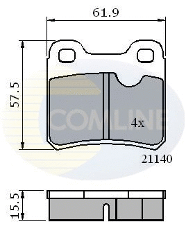 Brake Pad Set, disc brake (CBP0117)