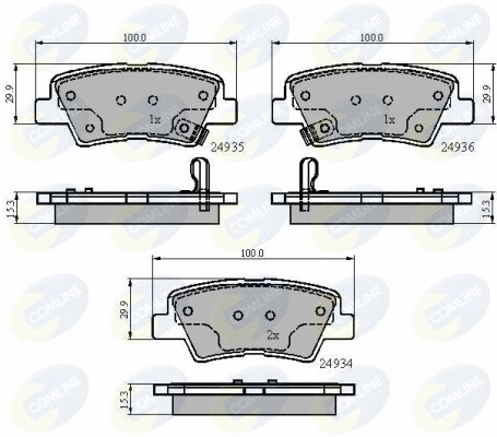 Brake Pad Set, disc brake (CBP32023)