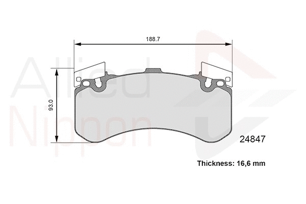 Brake Pad Set, disc brake (ADB06109)