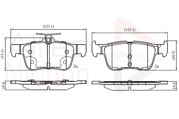 Brake Pad Set, disc brake (ADB02742)