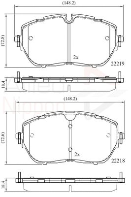 Brake Pad Set, disc brake (ADB02260)