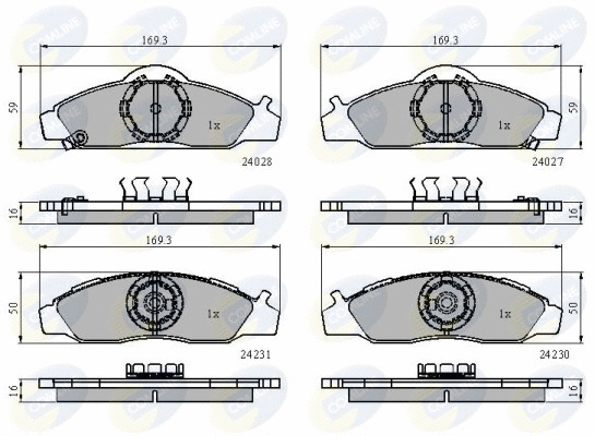 Brake Pad Set, disc brake (CBP31746)