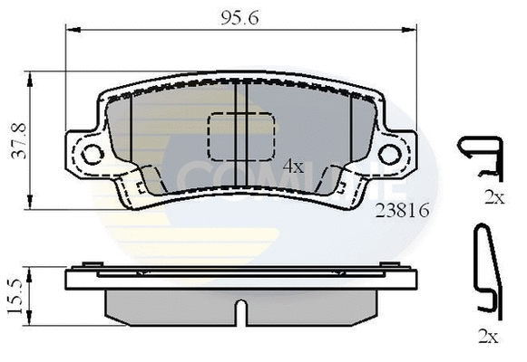 Brake Pad Set, disc brake (CBP3942)