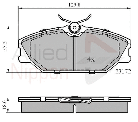 Brake Pad Set, disc brake (ADB0526)