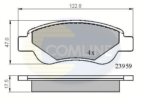 Brake Pad Set, disc brake (CBP01552)