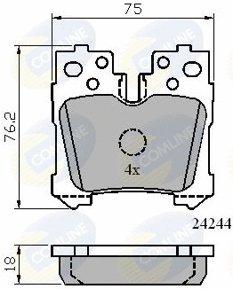 Brake Pad Set, disc brake (CBP01722)