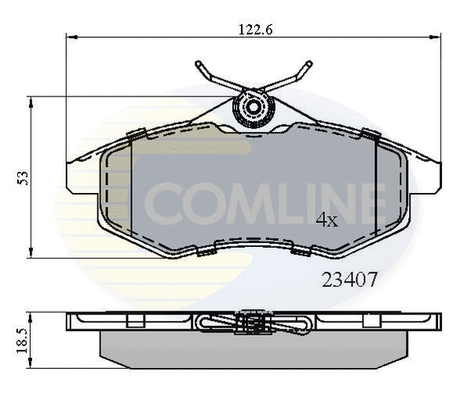 Brake Pad Set, disc brake (CBP01145)