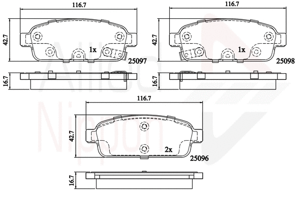 Brake Pad Set, disc brake (ADB32024)