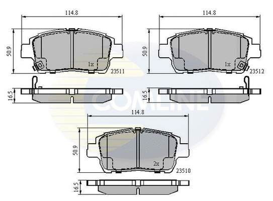 Brake Pad Set, disc brake (CBP3901)
