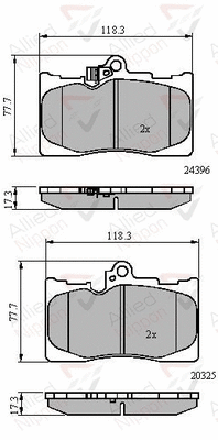 Brake Pad Set, disc brake (ADB31605)