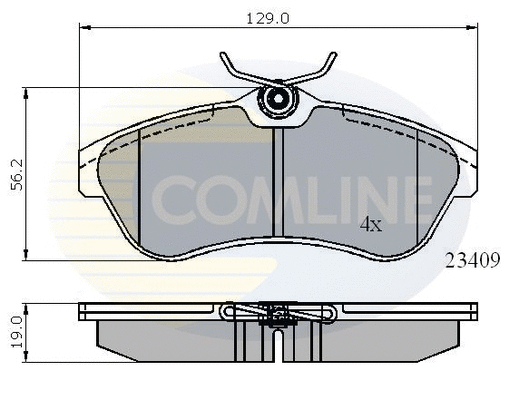 Brake Pad Set, disc brake (CBP01146)