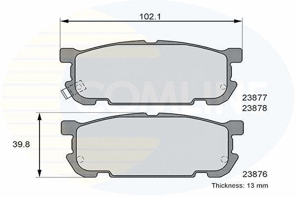 Brake Pad Set, disc brake (CBP31207)