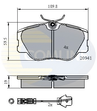 Brake Pad Set, disc brake (CBP2360)