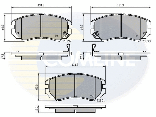 Brake Pad Set, disc brake (CBP31196)