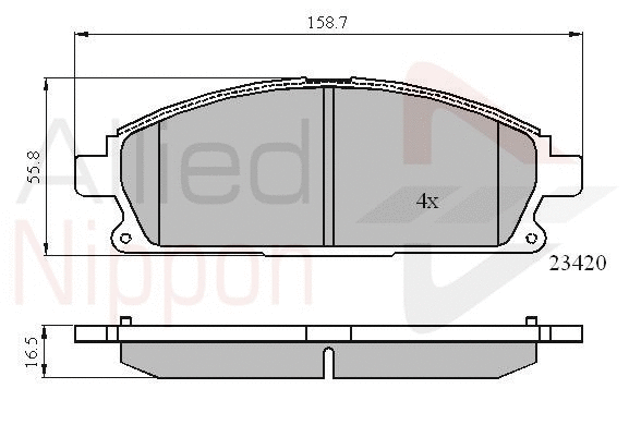 Brake Pad Set, disc brake (ADB0591)