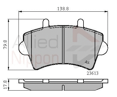 Brake Pad Set, disc brake (ADB01035)