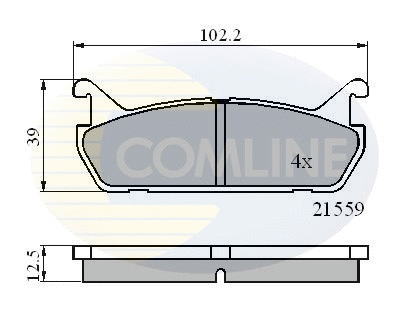 Brake Pad Set, disc brake (CBP0875)