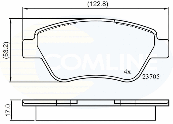 Brake Pad Set, disc brake (CBP01535)