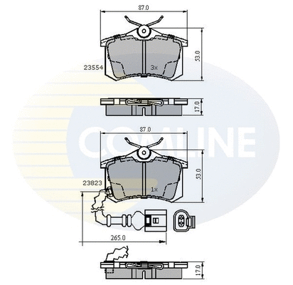 Brake Pad Set, disc brake (CBP2797)