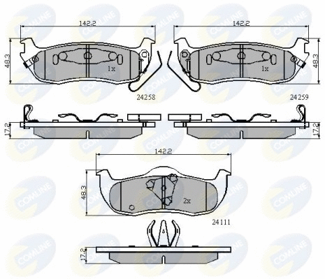Brake Pad Set, disc brake (CBP31734)