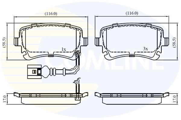 Brake Pad Set, disc brake (CBP11313)