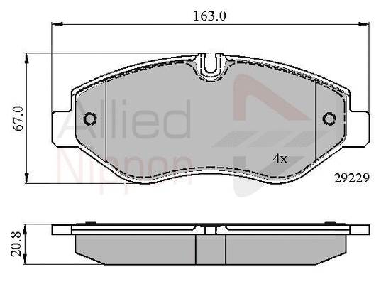 Brake Pad Set, disc brake (ADB01616)