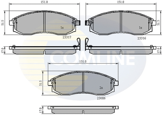Brake Pad Set, disc brake (CBP3776)