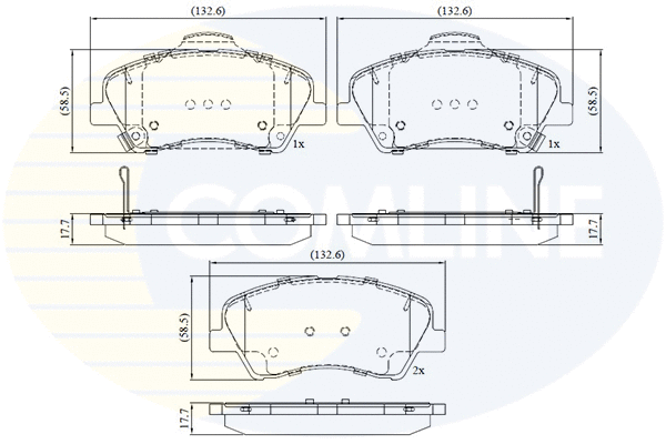 Brake Pad Set, disc brake (CBP32419)