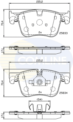 Brake Pad Set, disc brake (CBP02236)