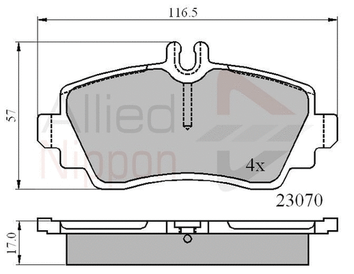 Brake Pad Set, disc brake (ADB0748)