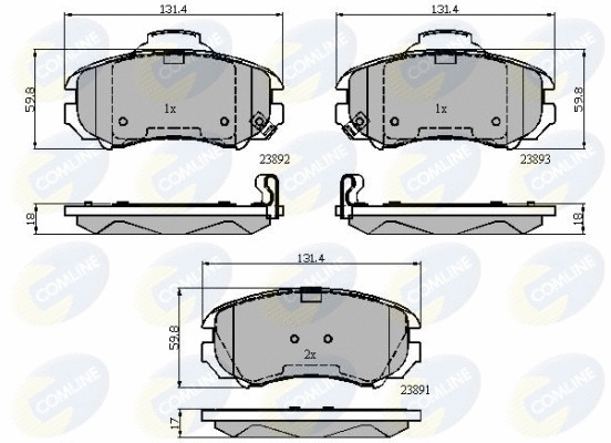 Brake Pad Set, disc brake (CBP31774)