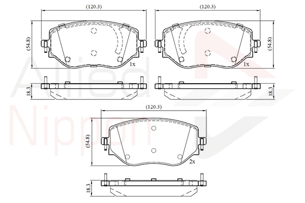 Brake Pad Set, disc brake (ADB02774)