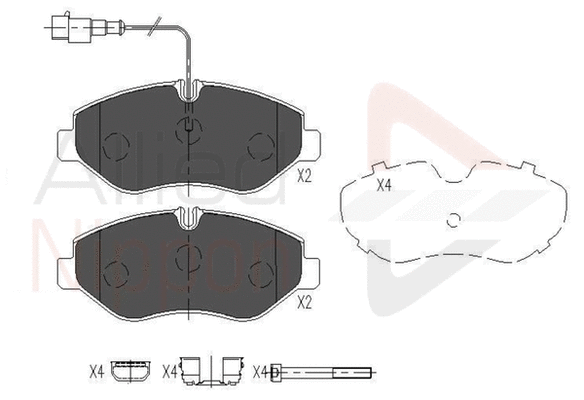 Brake Pad Set, disc brake (ADB16034)