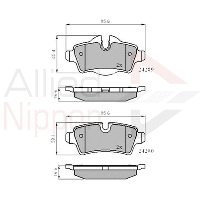 Brake Pad Set, disc brake (ADB01759)