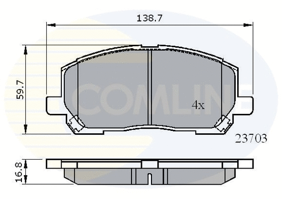 Brake Pad Set, disc brake (CBP01507)
