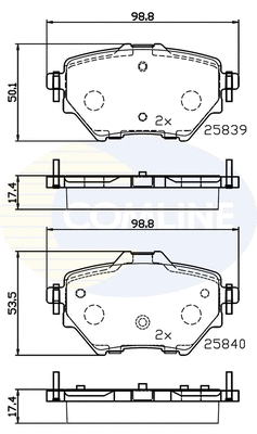 Brake Pad Set, disc brake (CBP32234)