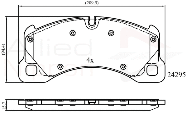 Brake Pad Set, disc brake (ADB06039)