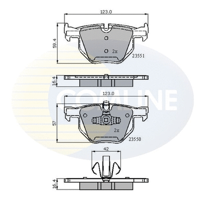 Brake Pad Set, disc brake (CBP01671)