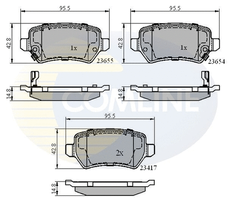 Brake Pad Set, disc brake (CBP31551)